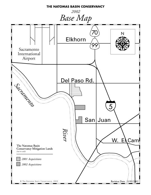 black and white 2002 Natomas Basin Conservancy Base Map