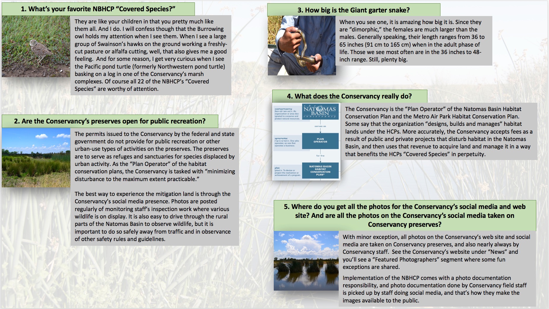 five text question and answers from TNBC Executive Director, John Roberts, with images next to each answer