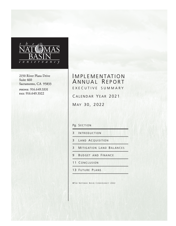 2021 Implementation Annual Report